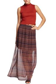 Vertigo Paris Women's Printed Long Maxi Skirt - Lost In Narnia