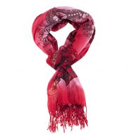 Christian Audigier 80x40 Face and Crown Fringe Scarf - Pink