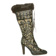 Cochni Tall Dress Boots for Women - Coffee