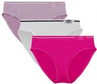 Umbro Women's Seamless Bikini Panties 3 Pack - Fuchsia/Lavender Assorted