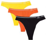 Umbro Women's Seamless Thong Panties 3 Pack - Buttercup/Nasturtium Assorted