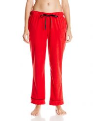 Bottoms Out Womens Micro Fleece  Pajama Pants - Red