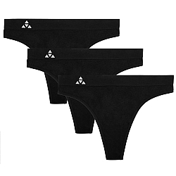 Balanced Tech Women's Seamless Thong 3 Pack - Black