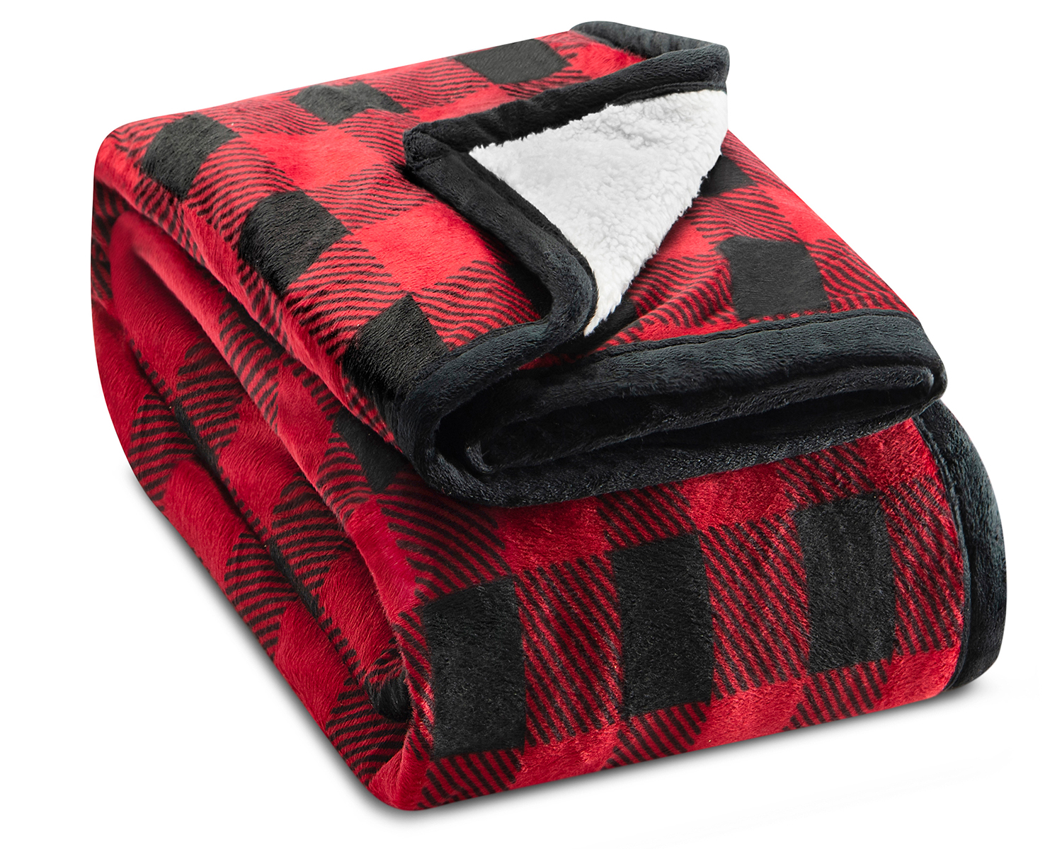 Red check hotsell fleece throw