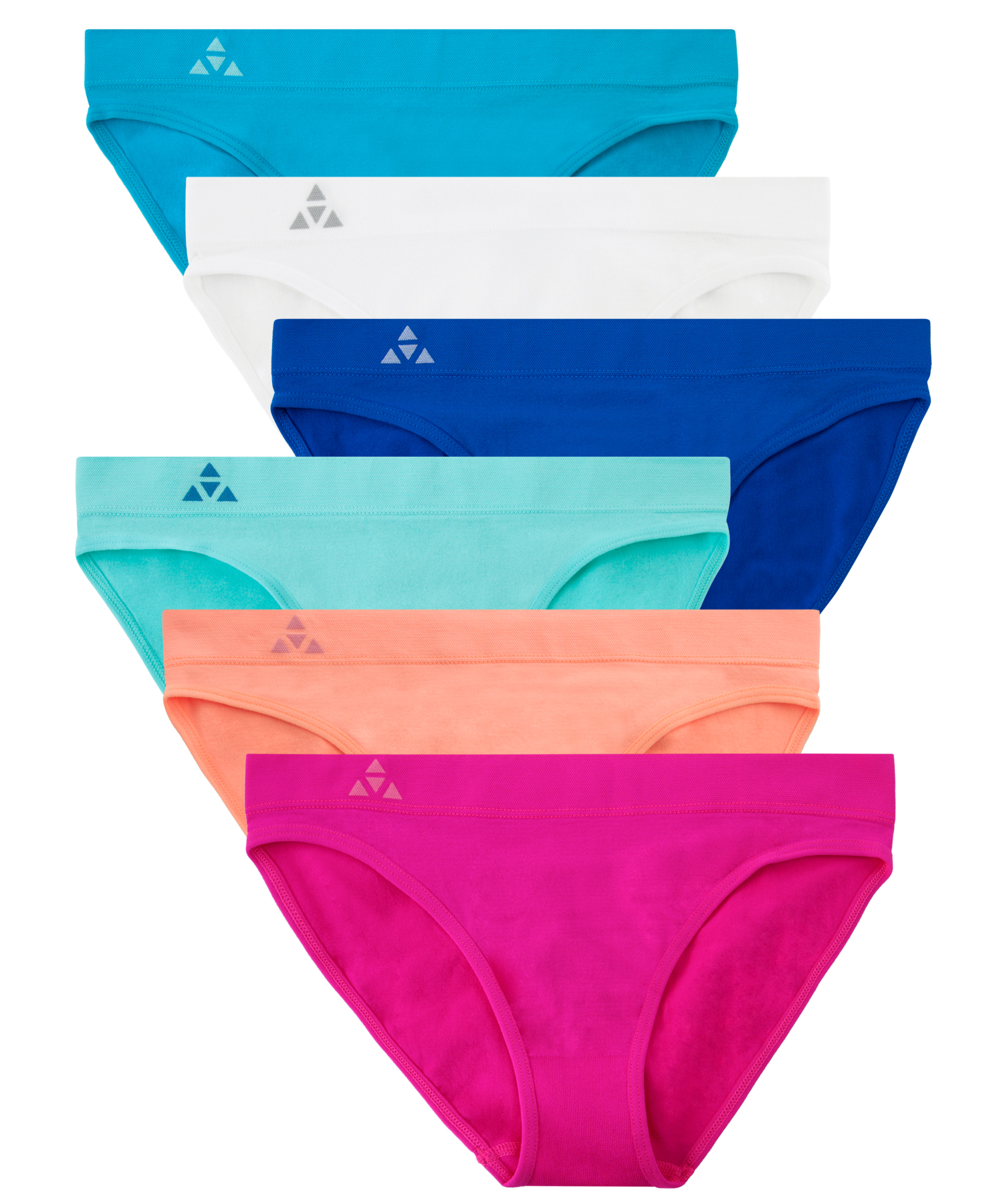 Balanced Tech Women's 6 Pack Seamless Low-Rise Bikini Panties - Tropical  Bliss BTW72936LR6