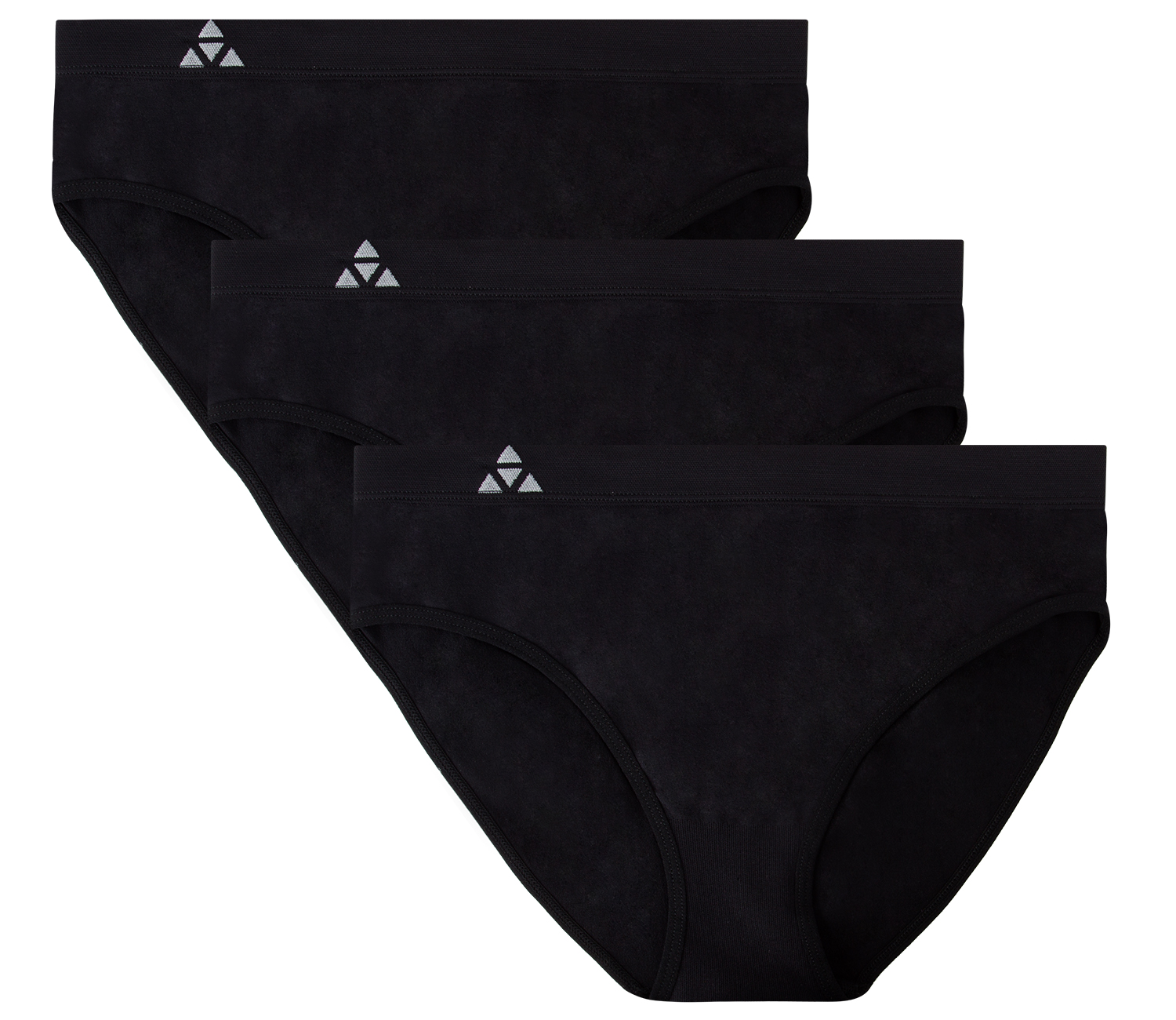 Balanced Tech Women's Seamless Bikini 3 Pack - Black BTW55204B3HBK