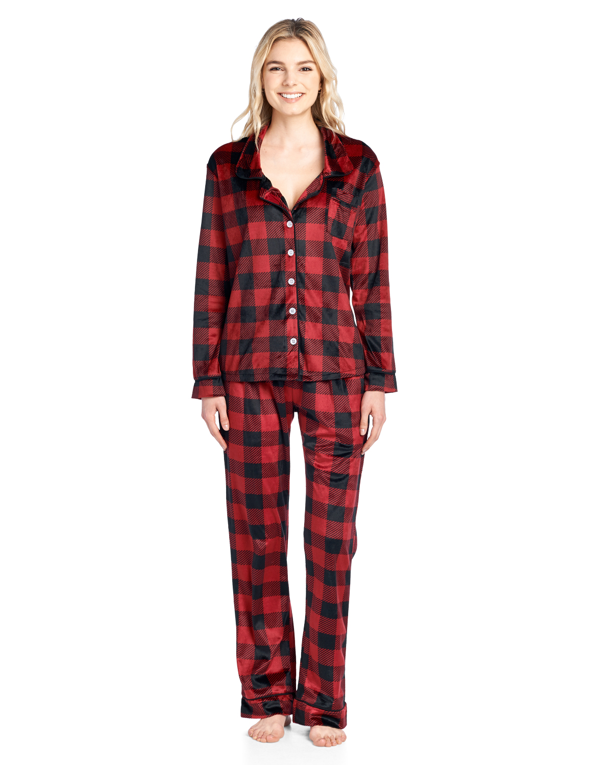 red button up pjs