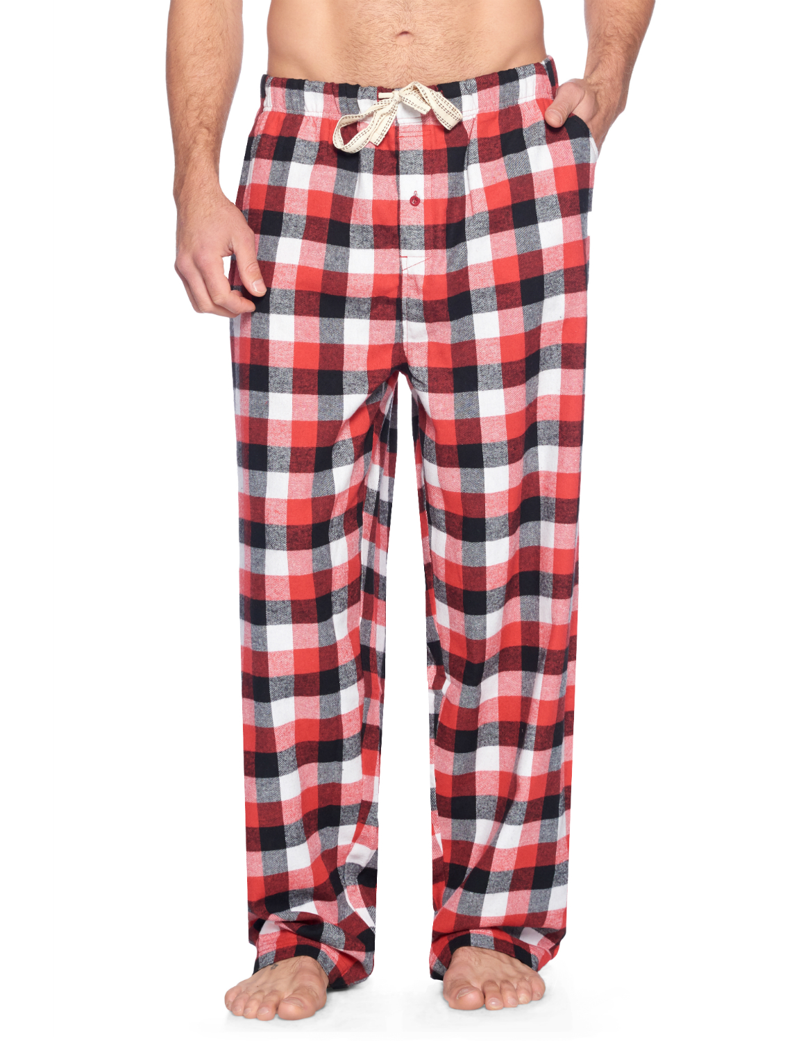 Ashford & Brooks Mens Super Soft Flannel Plaid Pajama Sleep Pants - Red ...