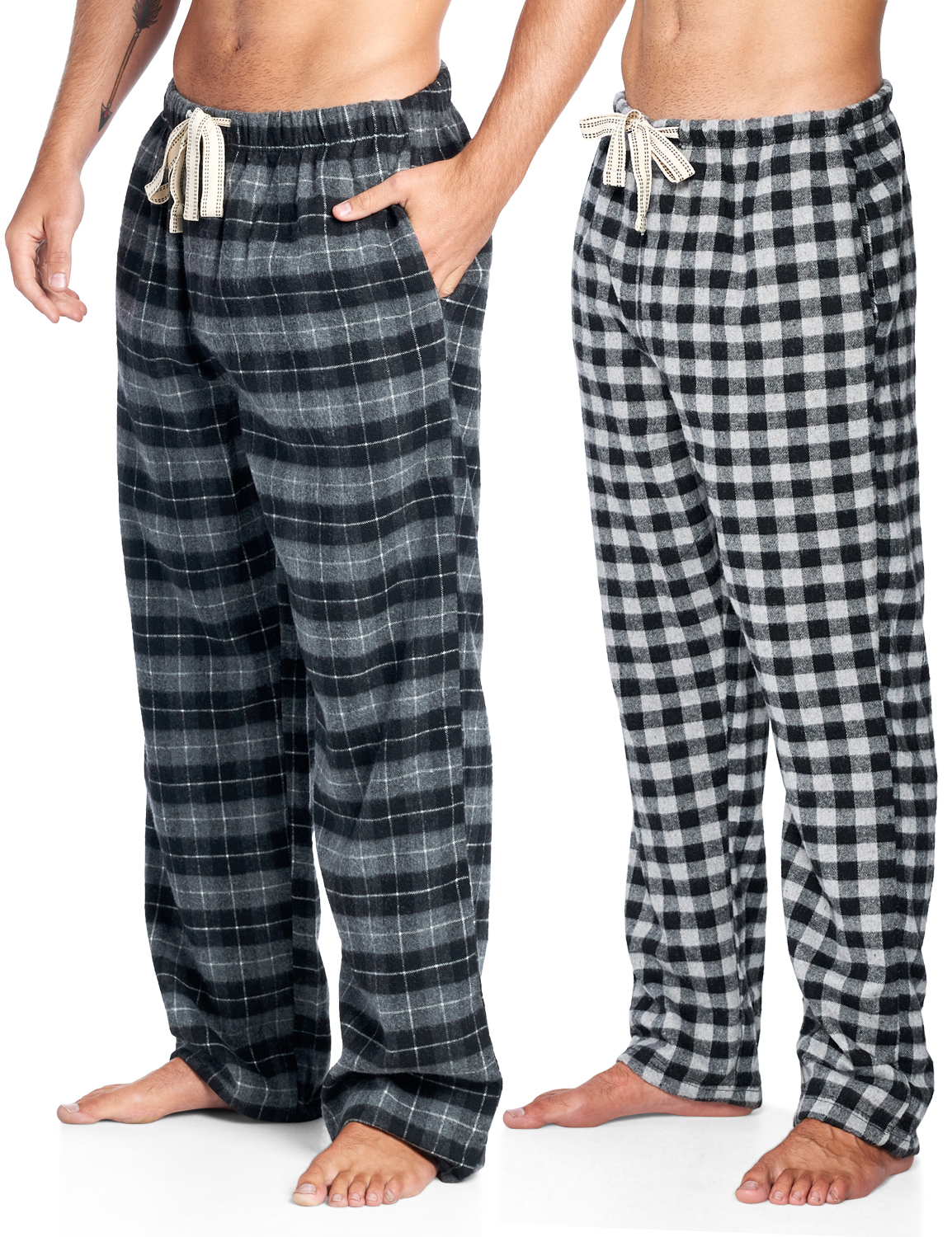 mens red and black plaid pajama pants