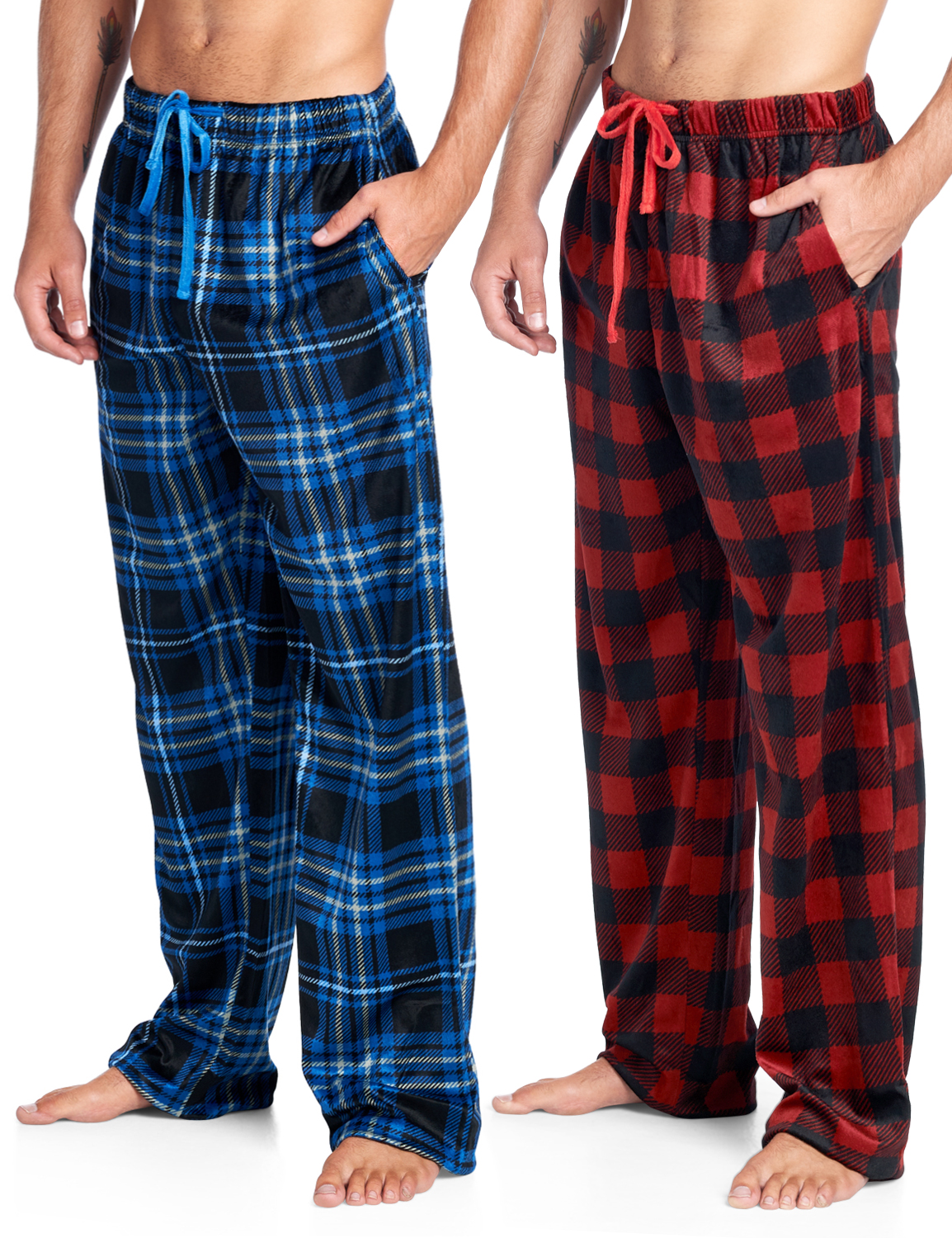 Ashford & Brooks Men's Mink Fleece Sleep Lounge Pajama Pants 2 Pack ...