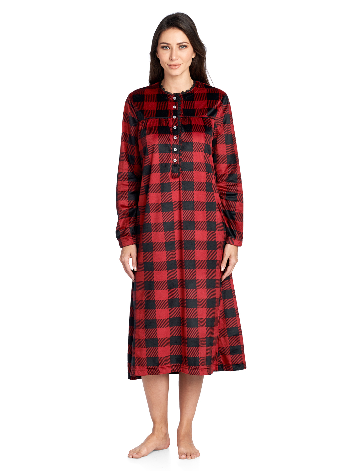 buffalo check night gown